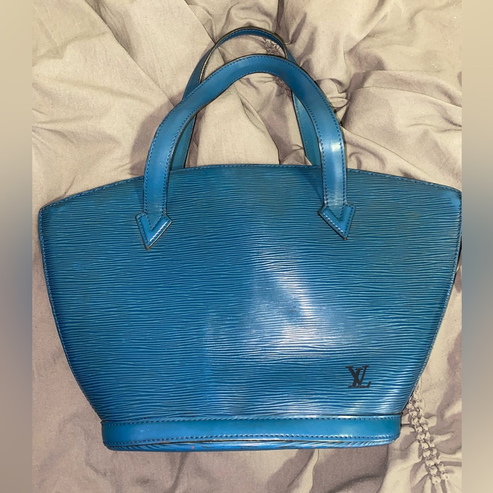 Louis Vuitton Blue Saint Jacques Epi Leather GM